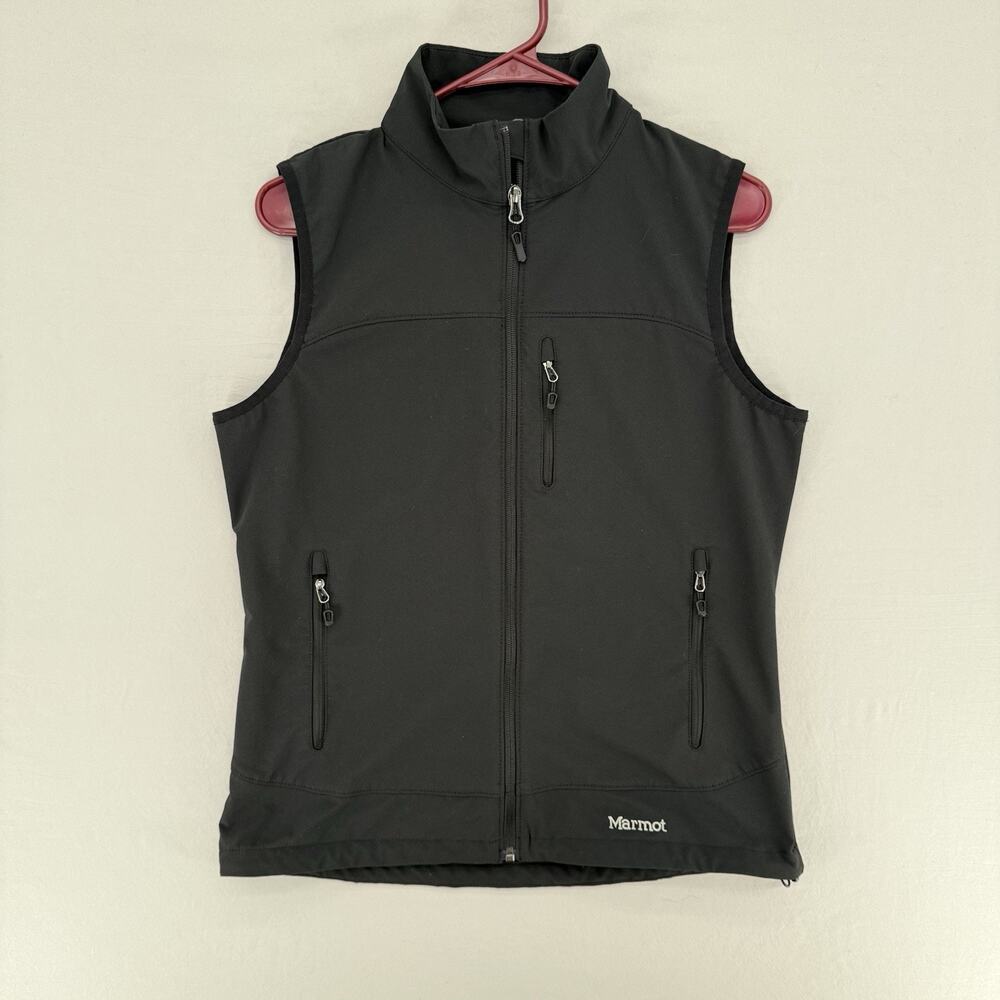 Marmot Tempo Vest Women’s M Black Softshell Performance Running Hiking Gorpcore